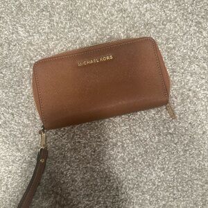 Michael Kors Tan Wristlet Wallet